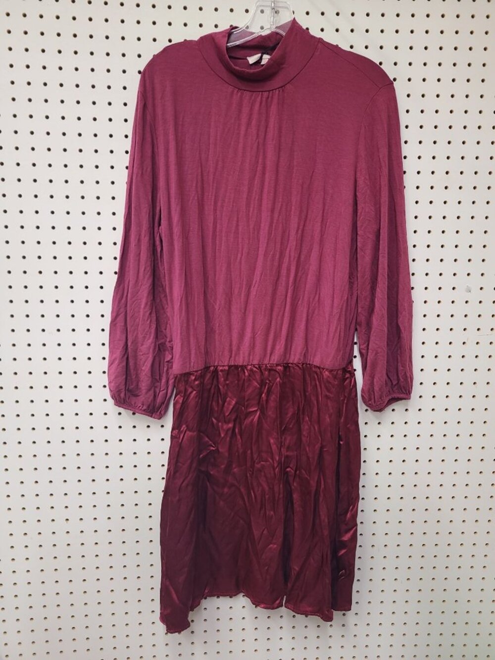 Michael Stars Garnet Myla Mock Neck Satin Mini Dress Size M